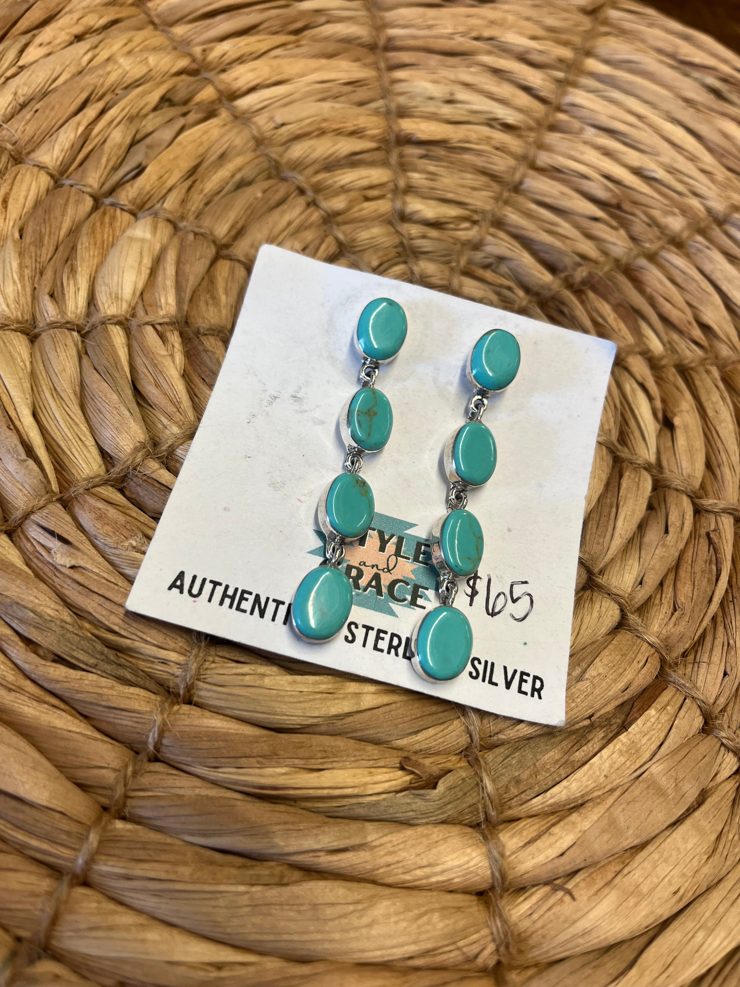 Turquoise 4 Oval Earrings