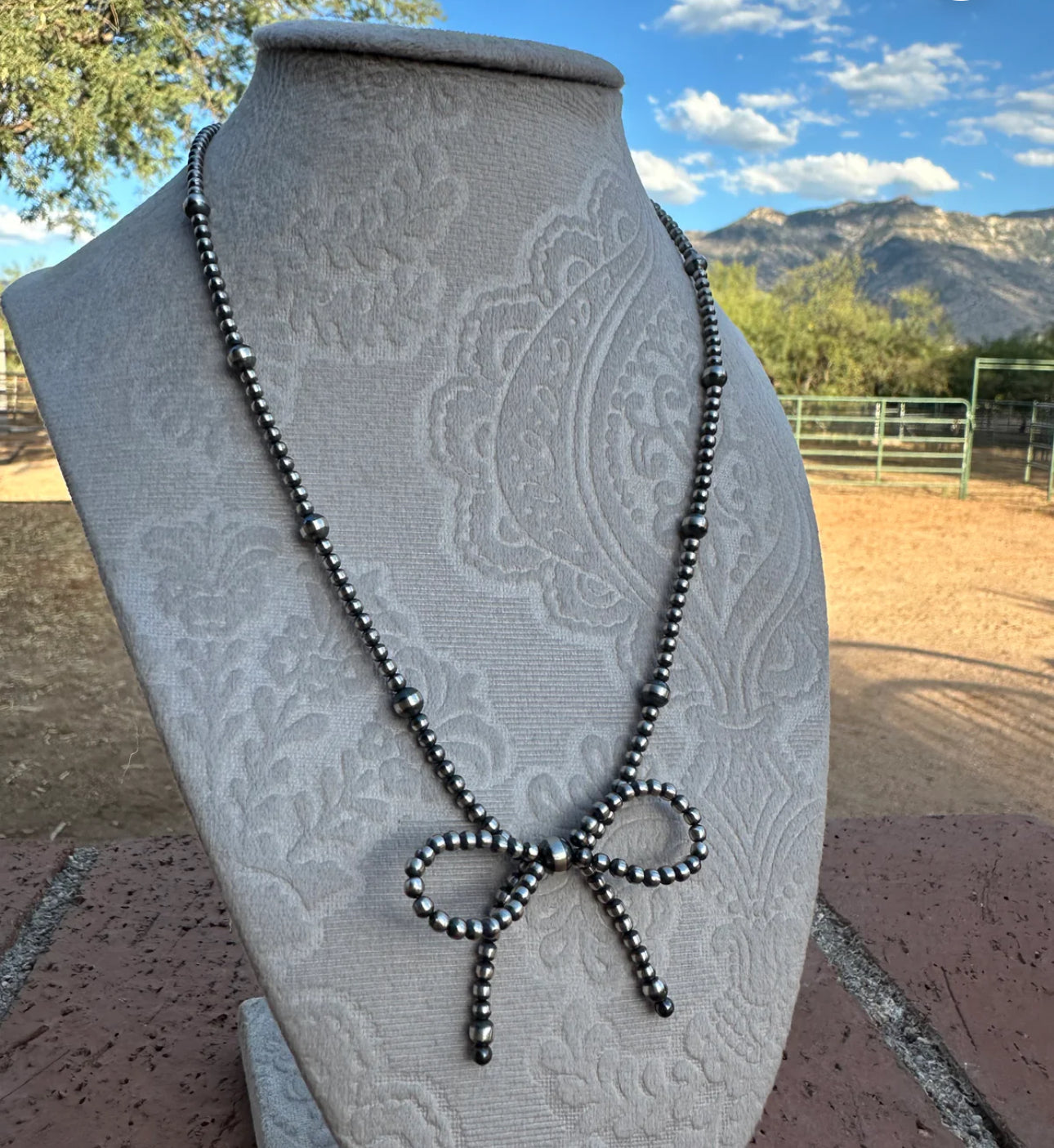 PRE-ORDER Bow Navajo Pearl Necklace