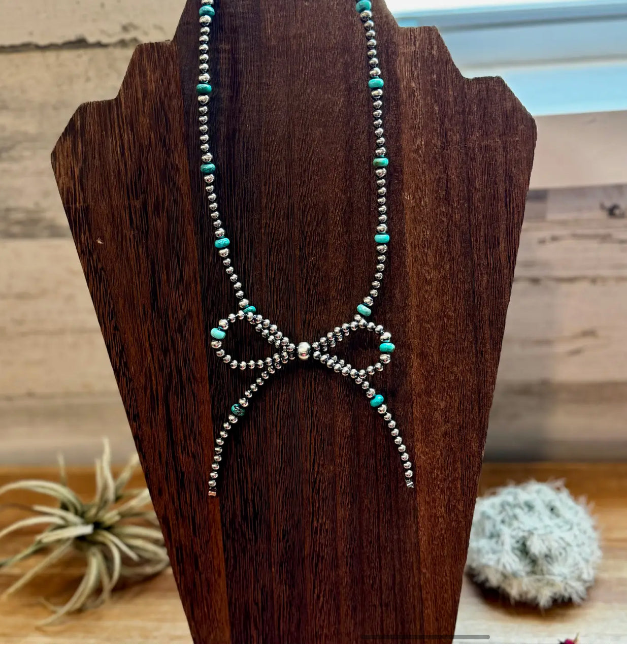 Turquoise Bow Necklace