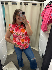 Pink Floral Top