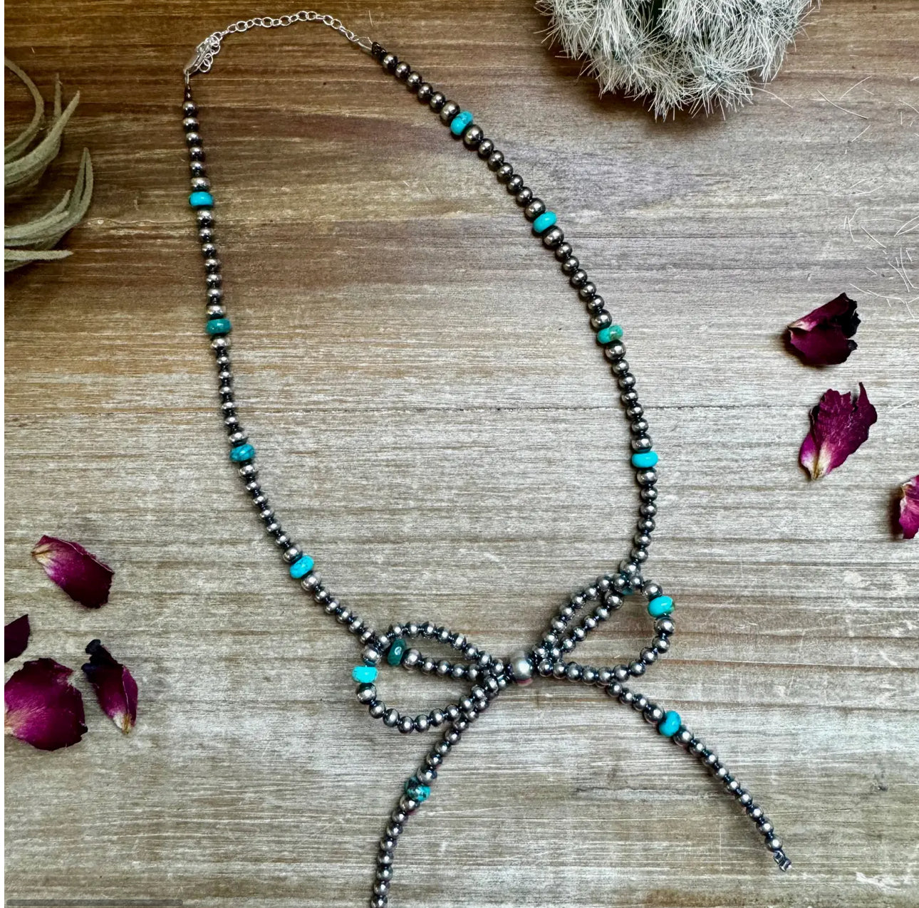 Turquoise Bow Necklace