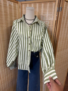 Green Striped Long Sleeve