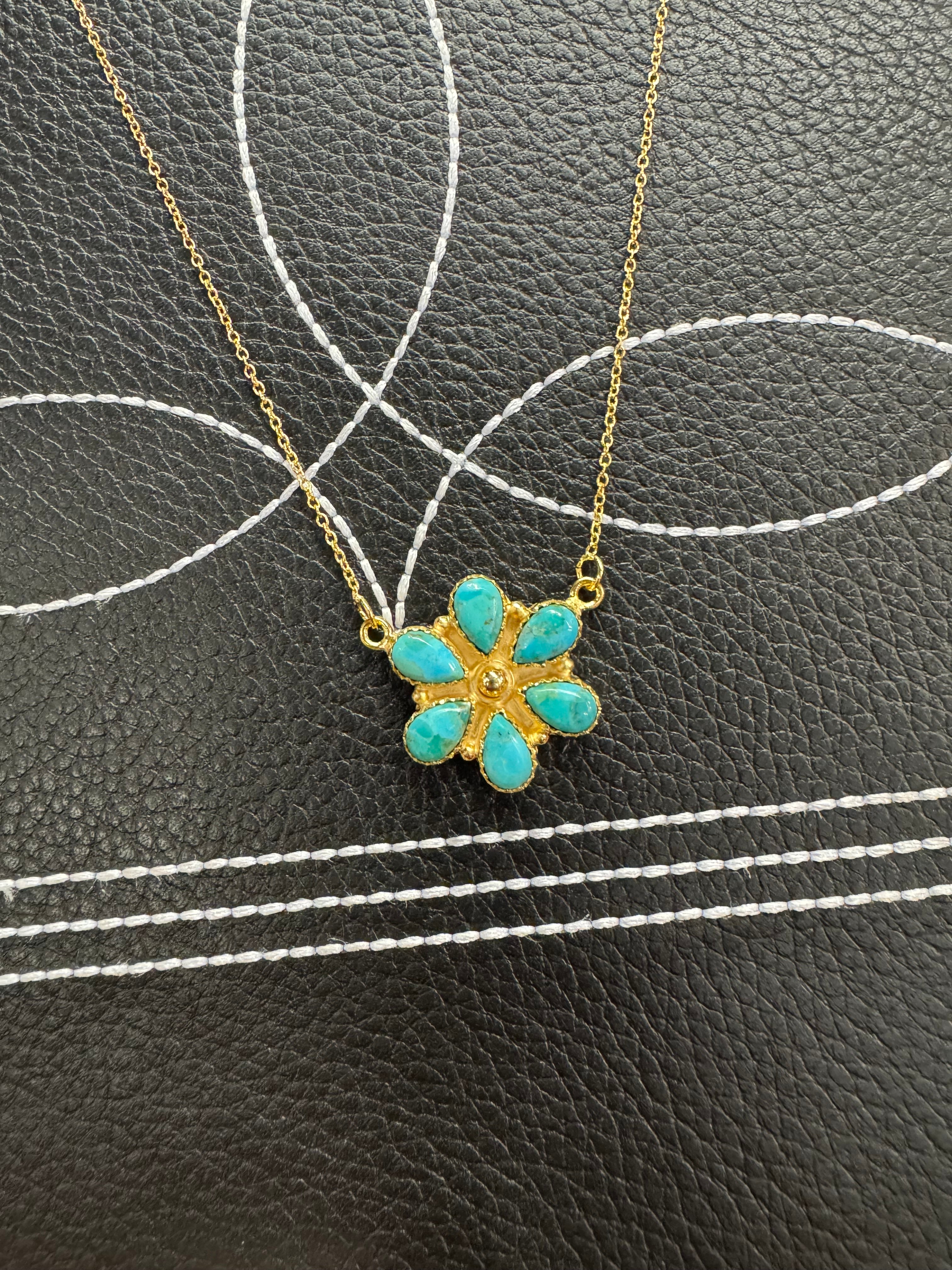 Gold and Turquoise Necklace