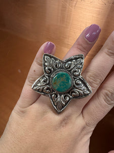 Turquoise Star Ring- Adjustable