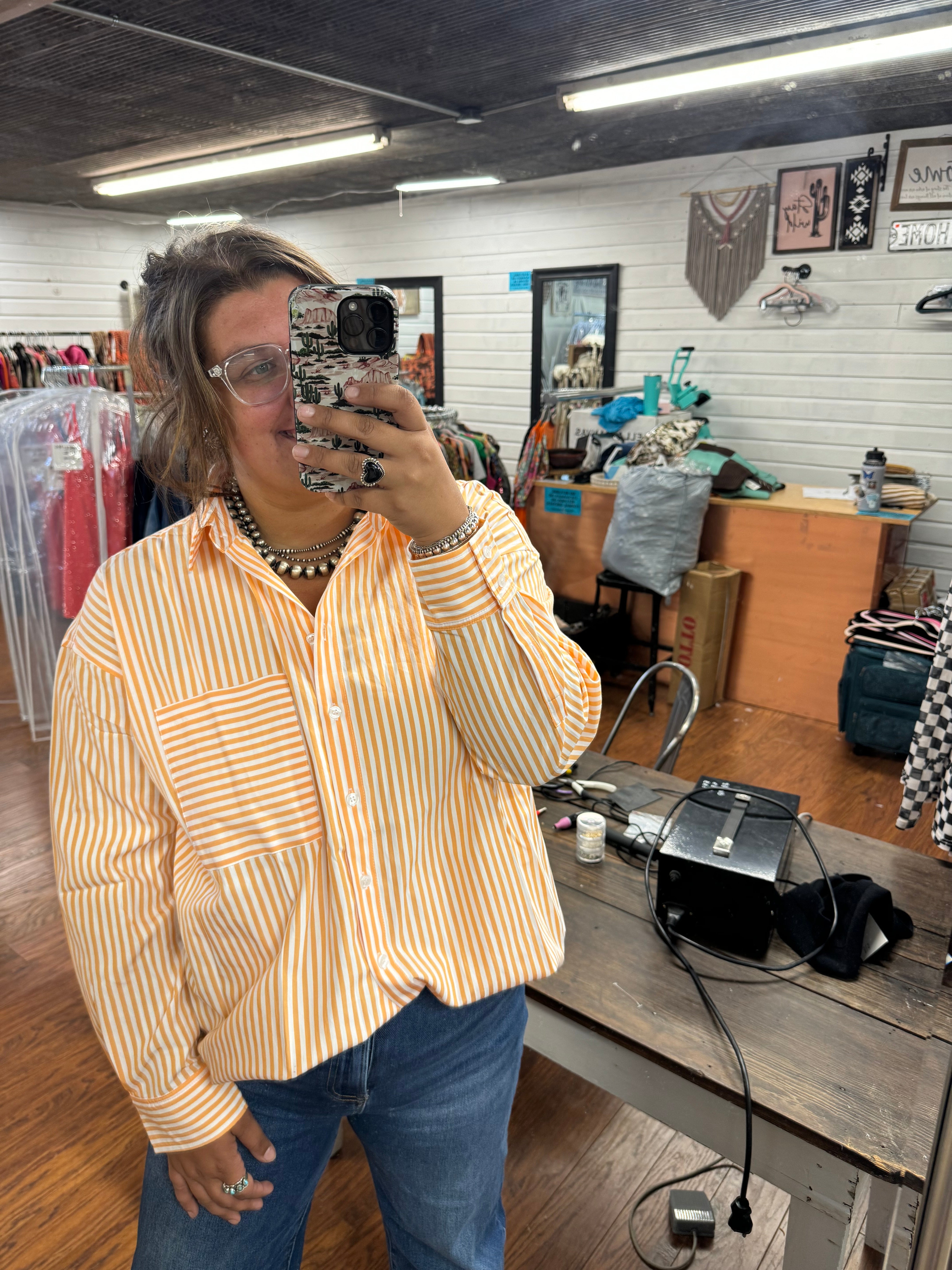 Citrus Striped Top