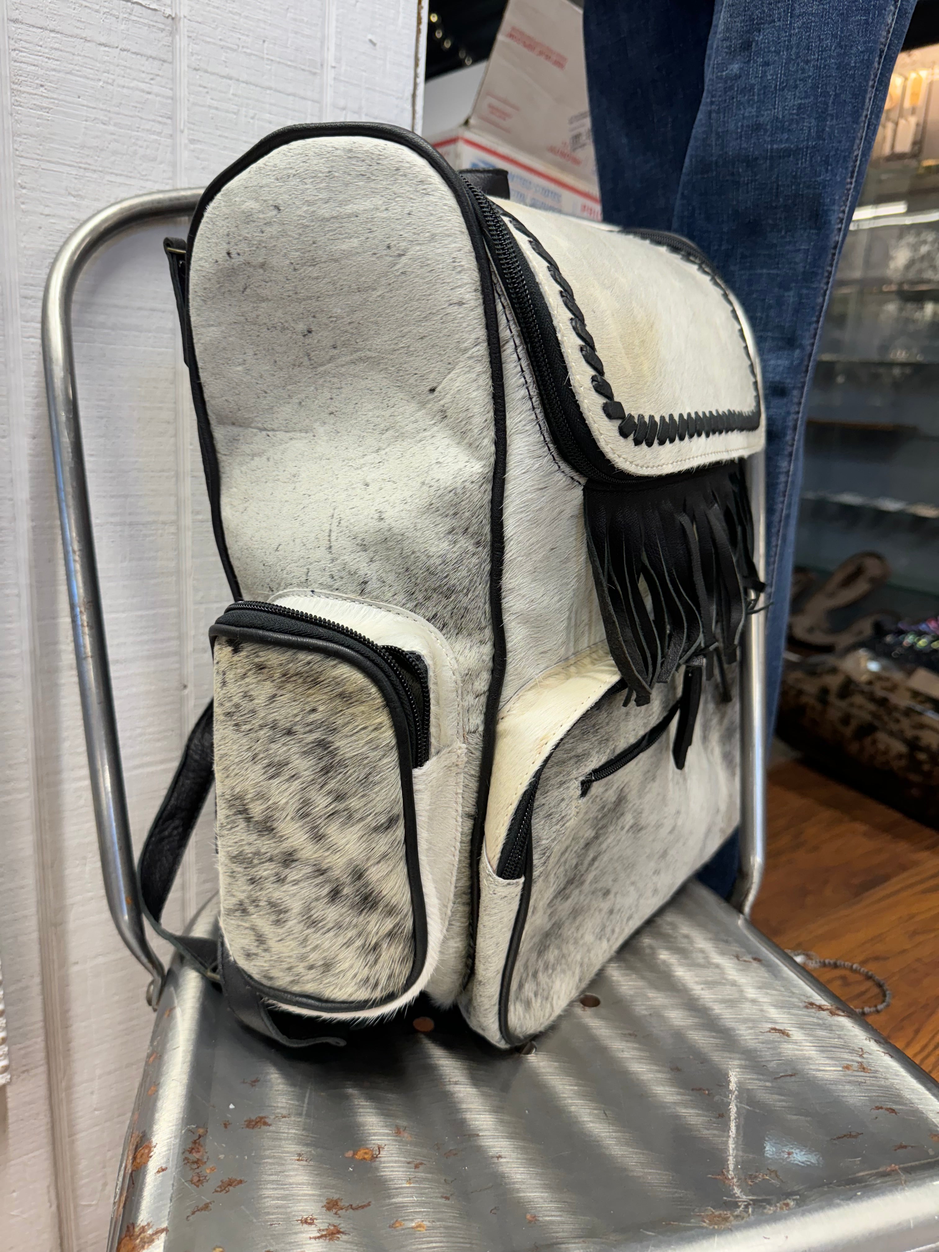 ‘Lil bit 2 of Fringe Cowhide Backpack