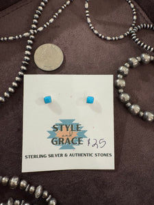 Turquoise Square Stud Earring