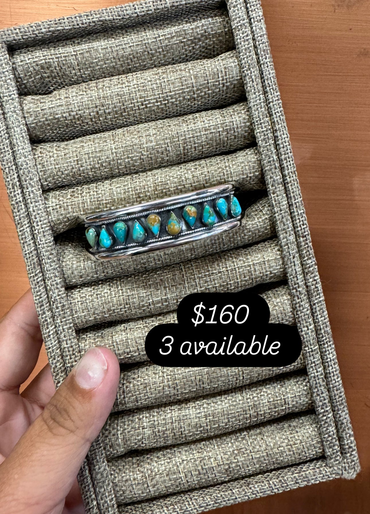 Turquoise Teardrop Cuff Bracelet