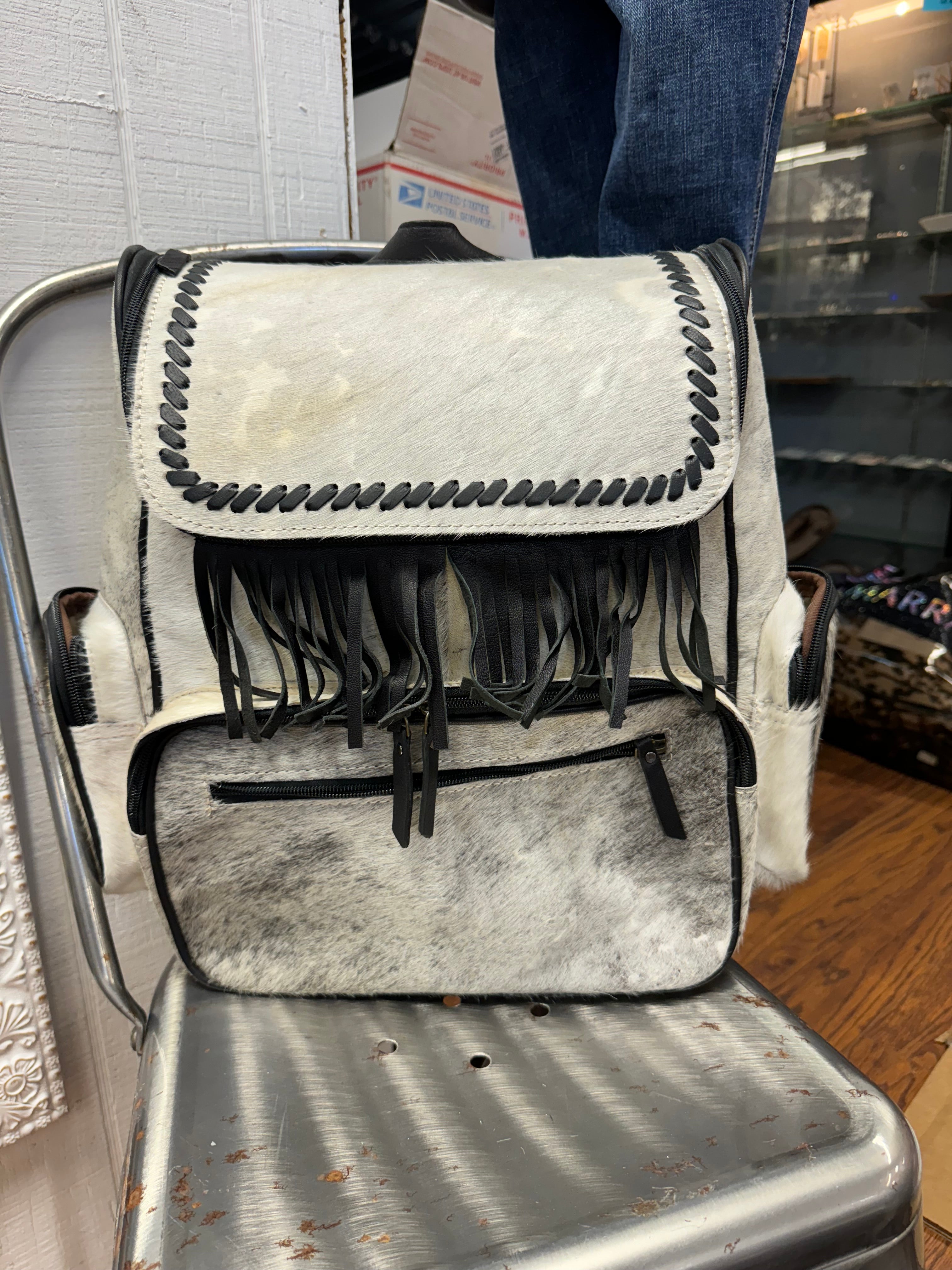 ‘Lil bit 2 of Fringe Cowhide Backpack